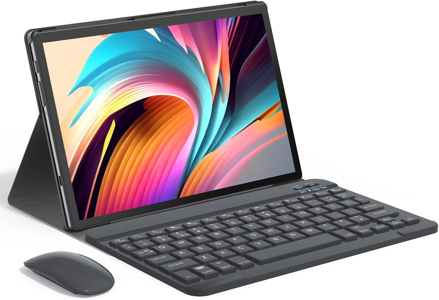 Xixaomiro 3 in 1 Tablet, 10.1-Inch Android 13 Tablet, 8GB+256GB with Keyboard Case Mouse, 1920x1200 Screen, Octa-Core Processor, 32MP/16MP Camera, 8800mAh Battery, Dual SIM Slot